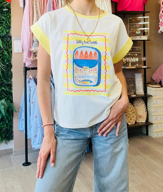 Tee shirt Sardines Jaune