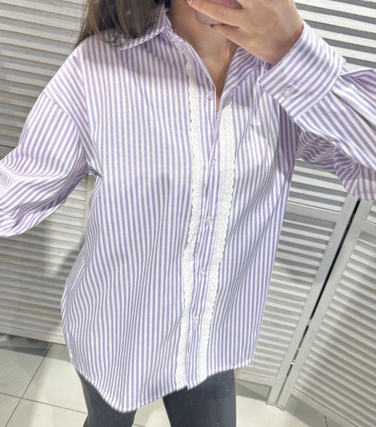 Chemise Rayé Violet