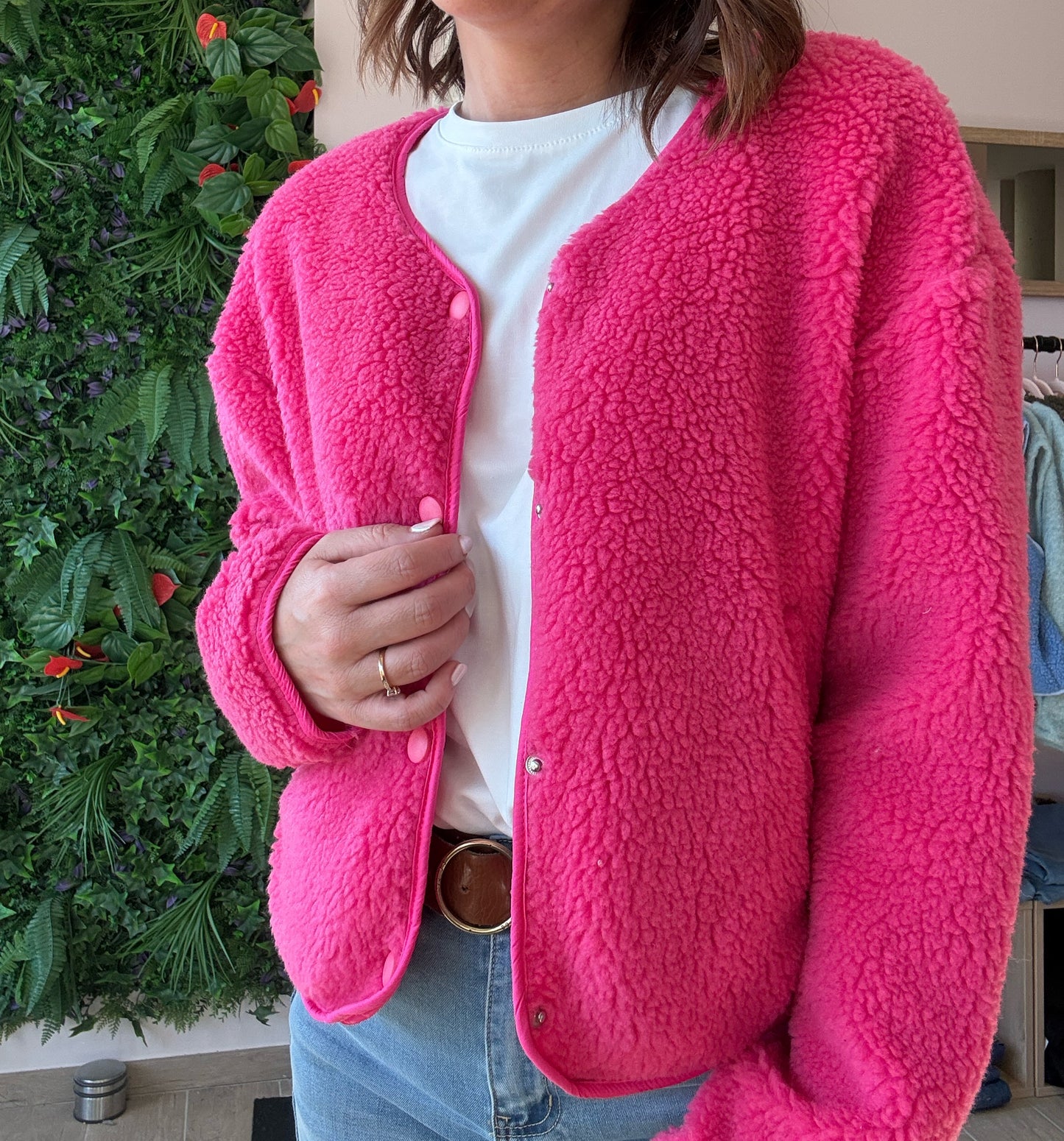 Veste Moumoute Rose