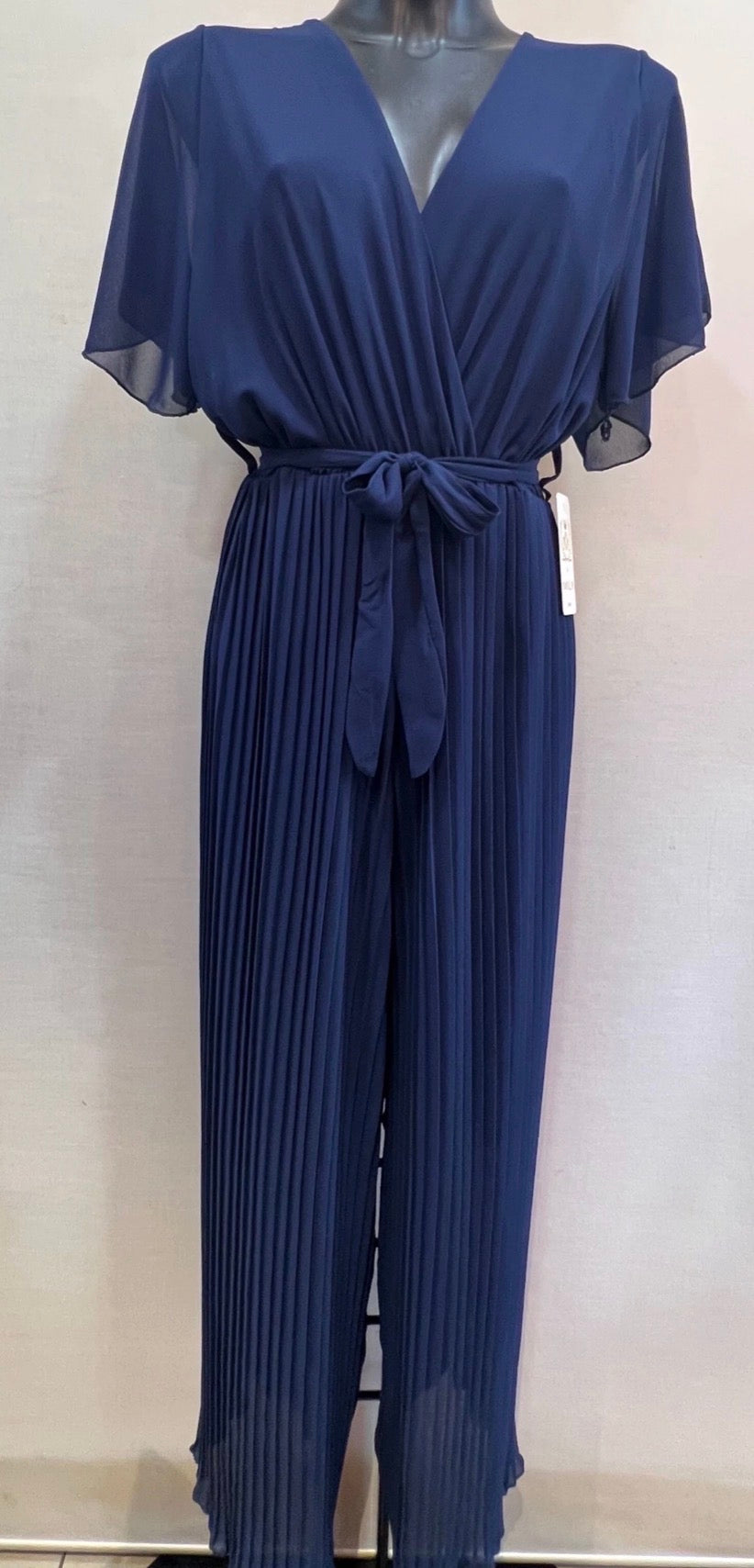 Combi pantalon plissée Marine