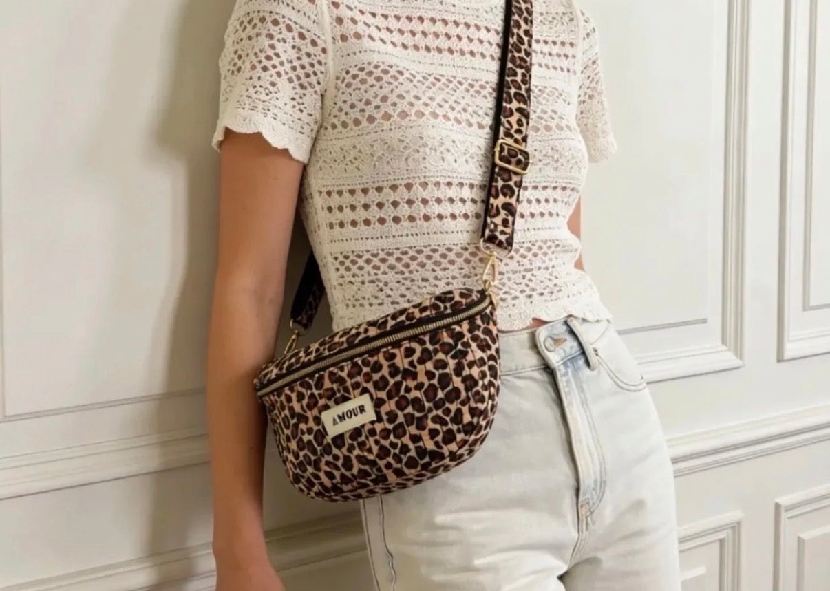 Sac banane tissus Léopard