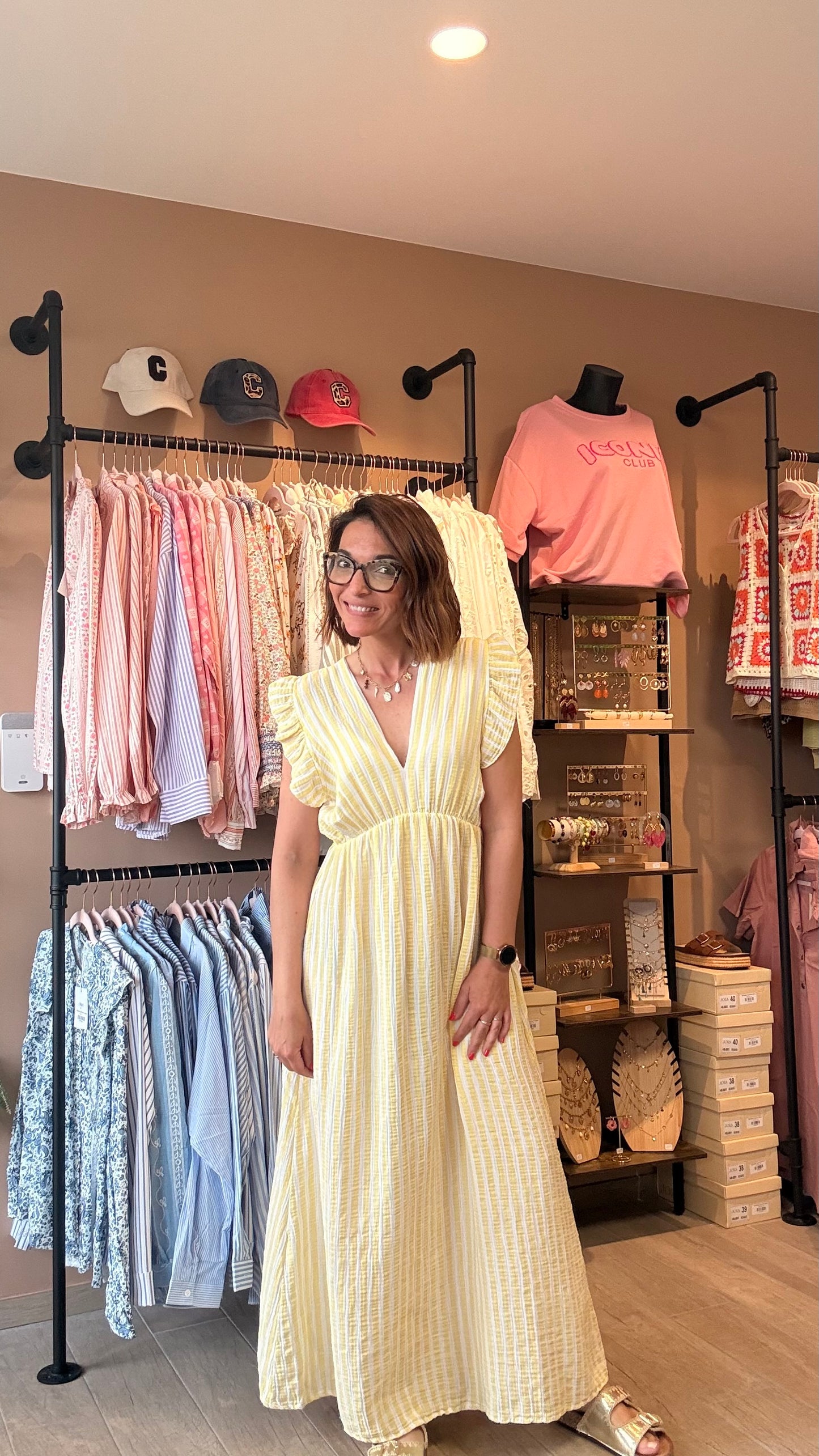 Robe GDC à rayures jaune