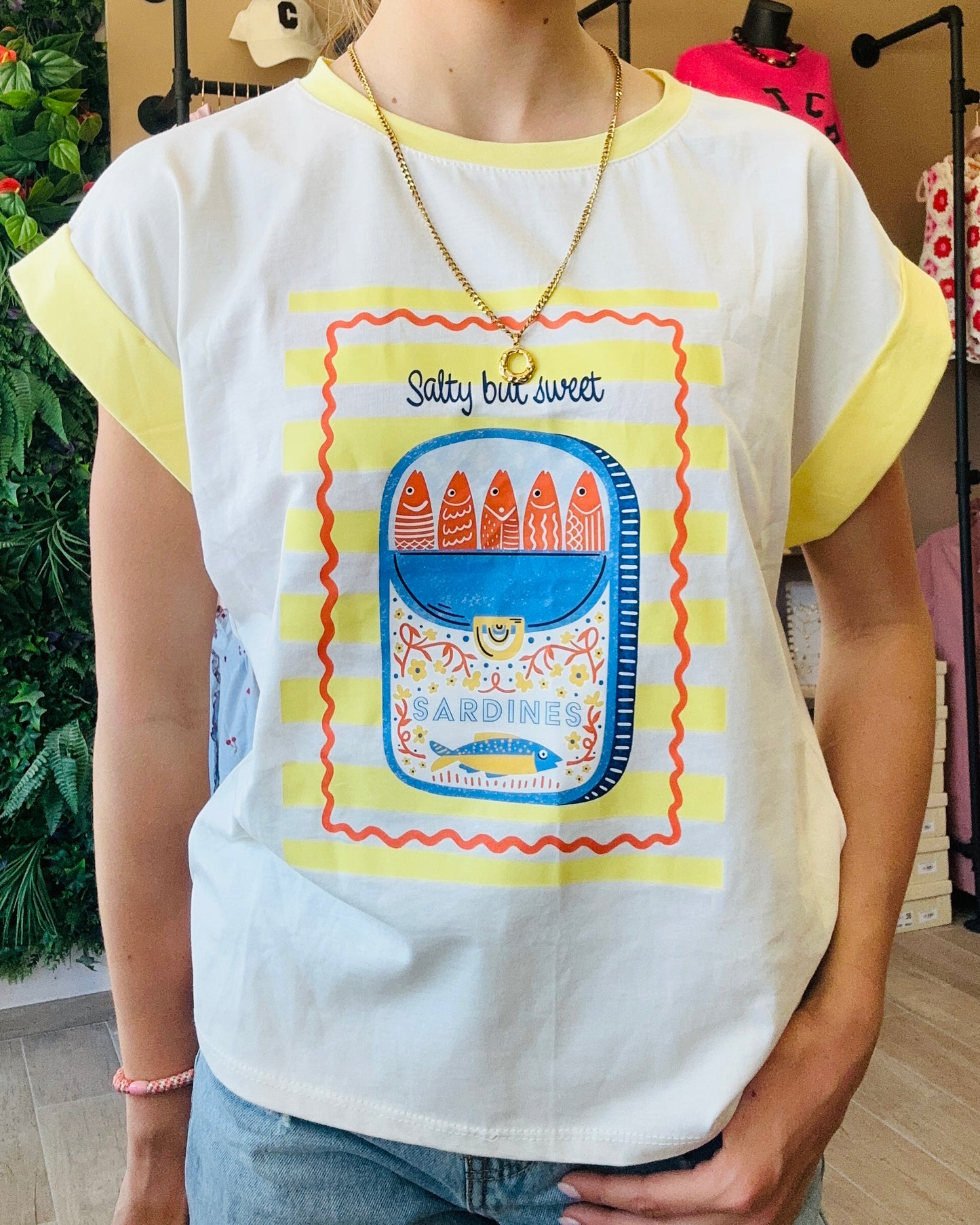 Tee shirt Sardines Jaune