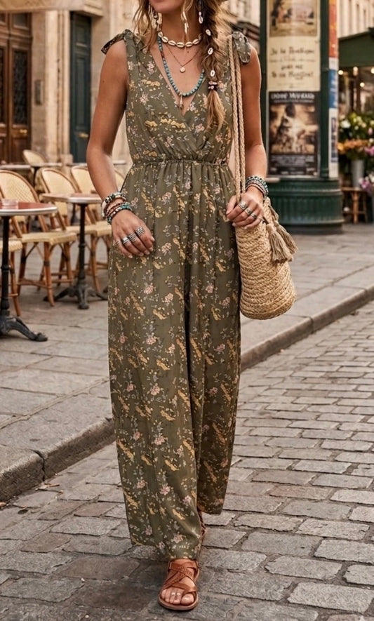 Robe longue Vert/Doré