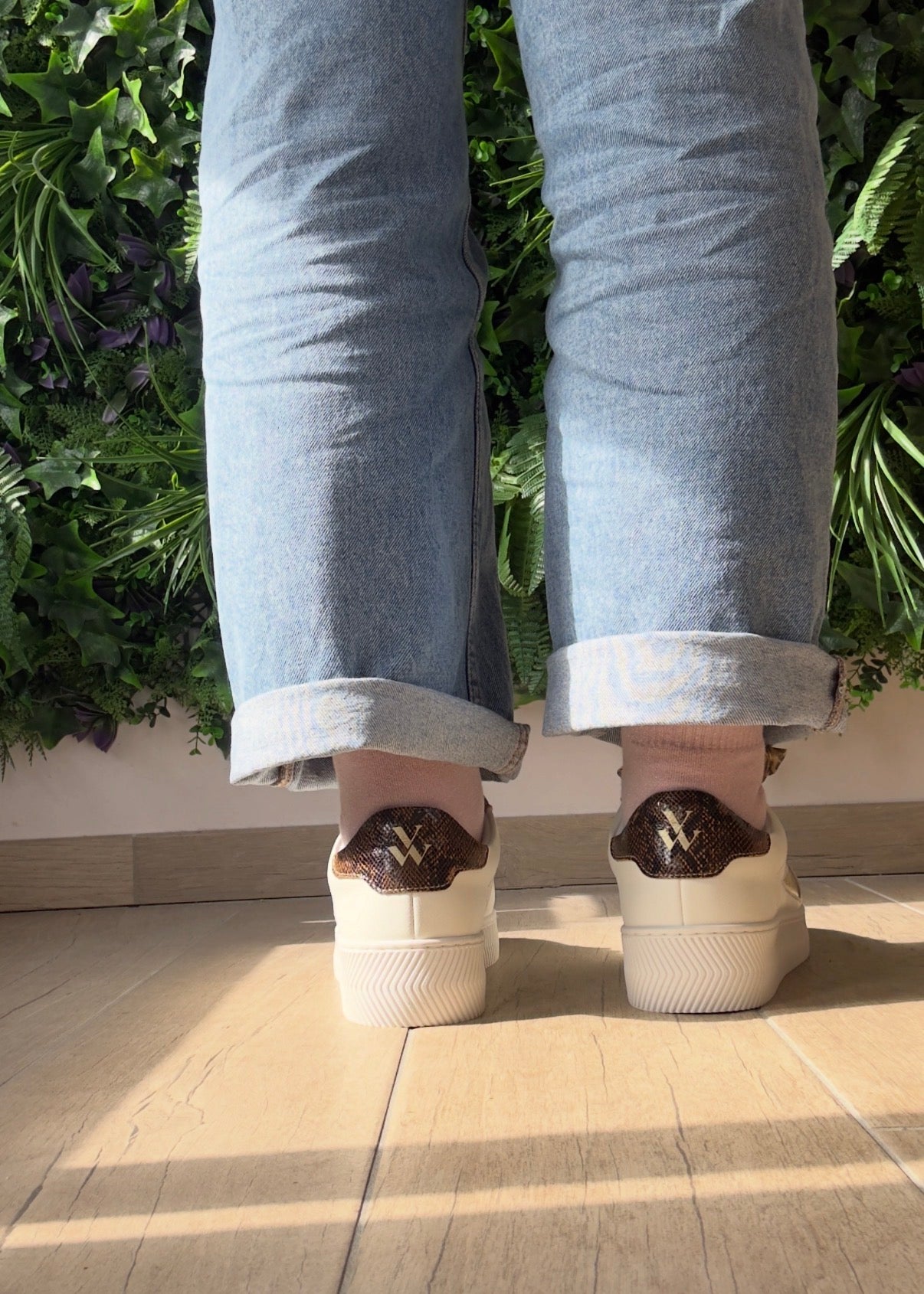 Basket Milie Camel/Léopard