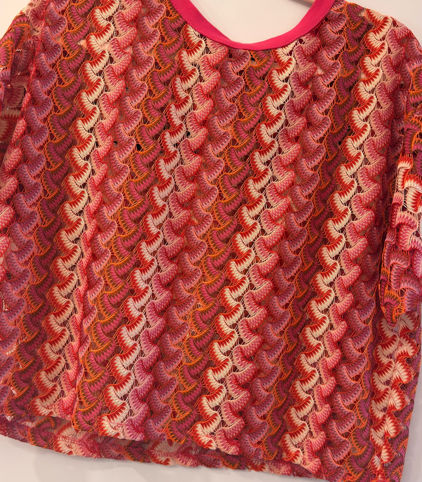 Top crochet Fushia