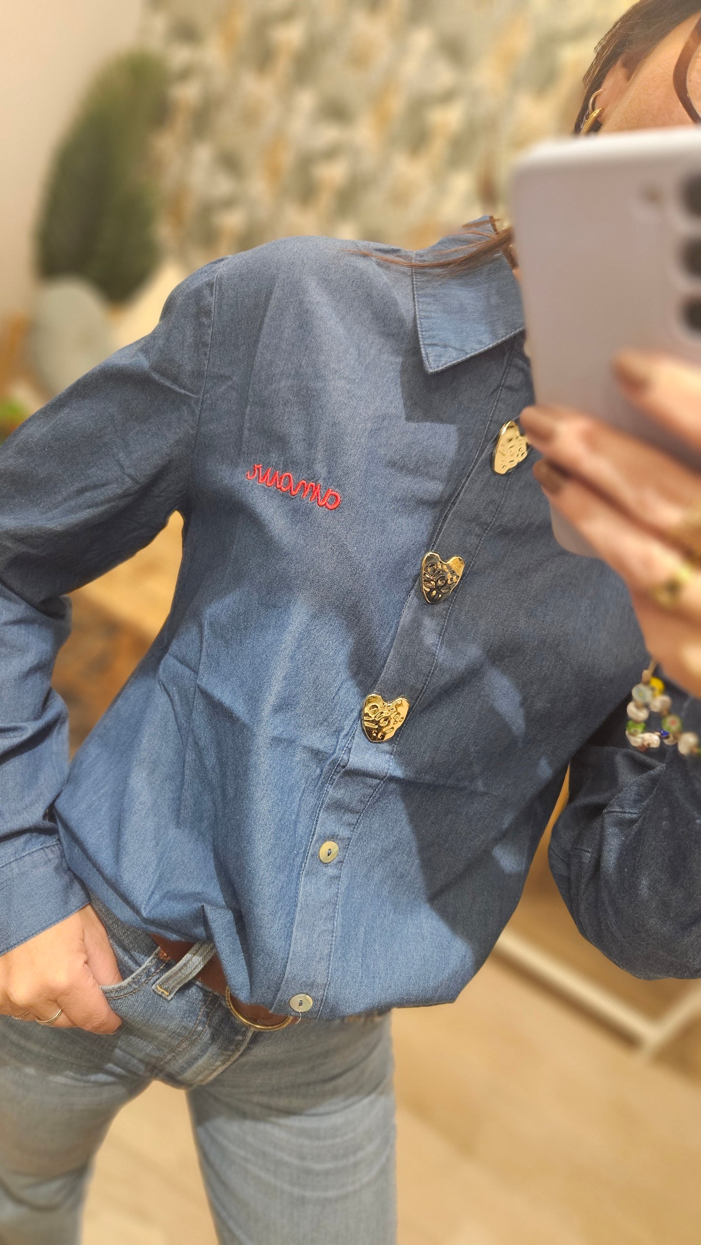 Chemise jeans Amour