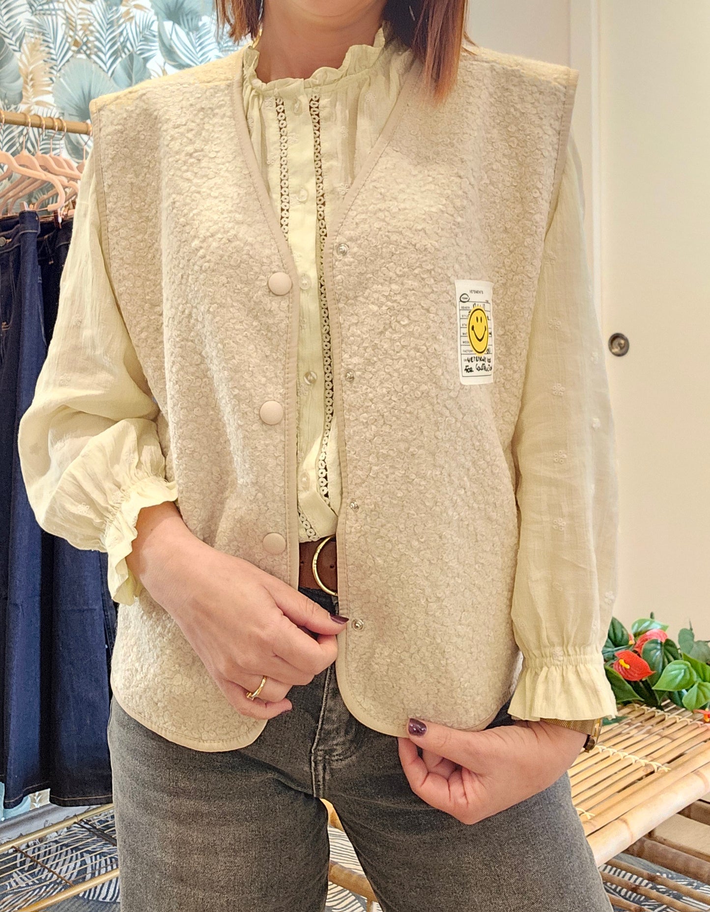 Gilet SM Smiley Beige