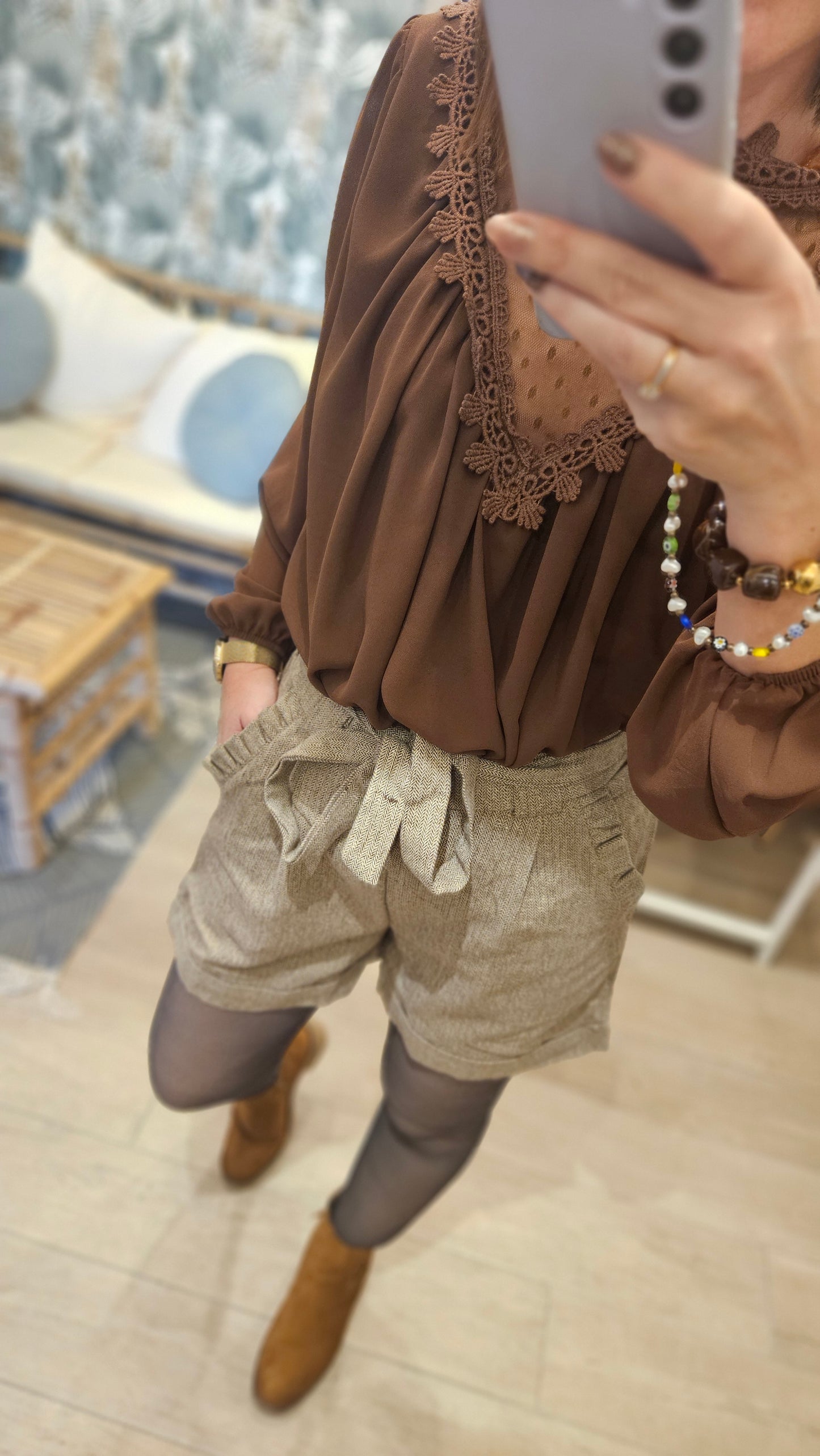 Short Beige/Doré