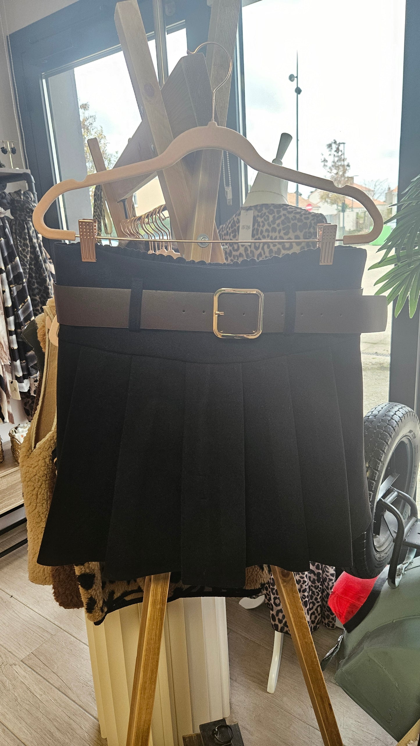 Jupe/Short plissée Noir