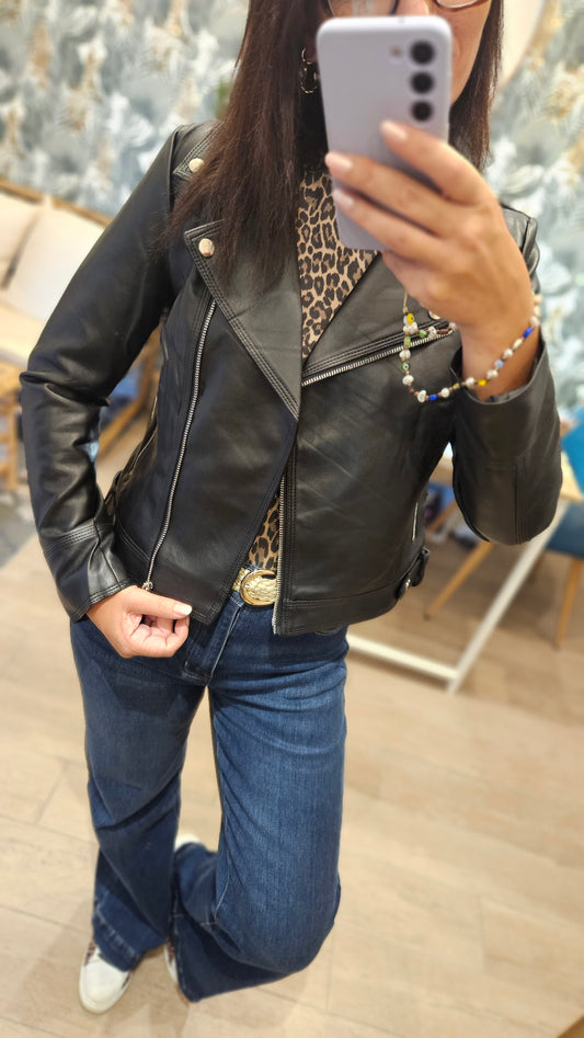 Perfecto simili cuir Noir