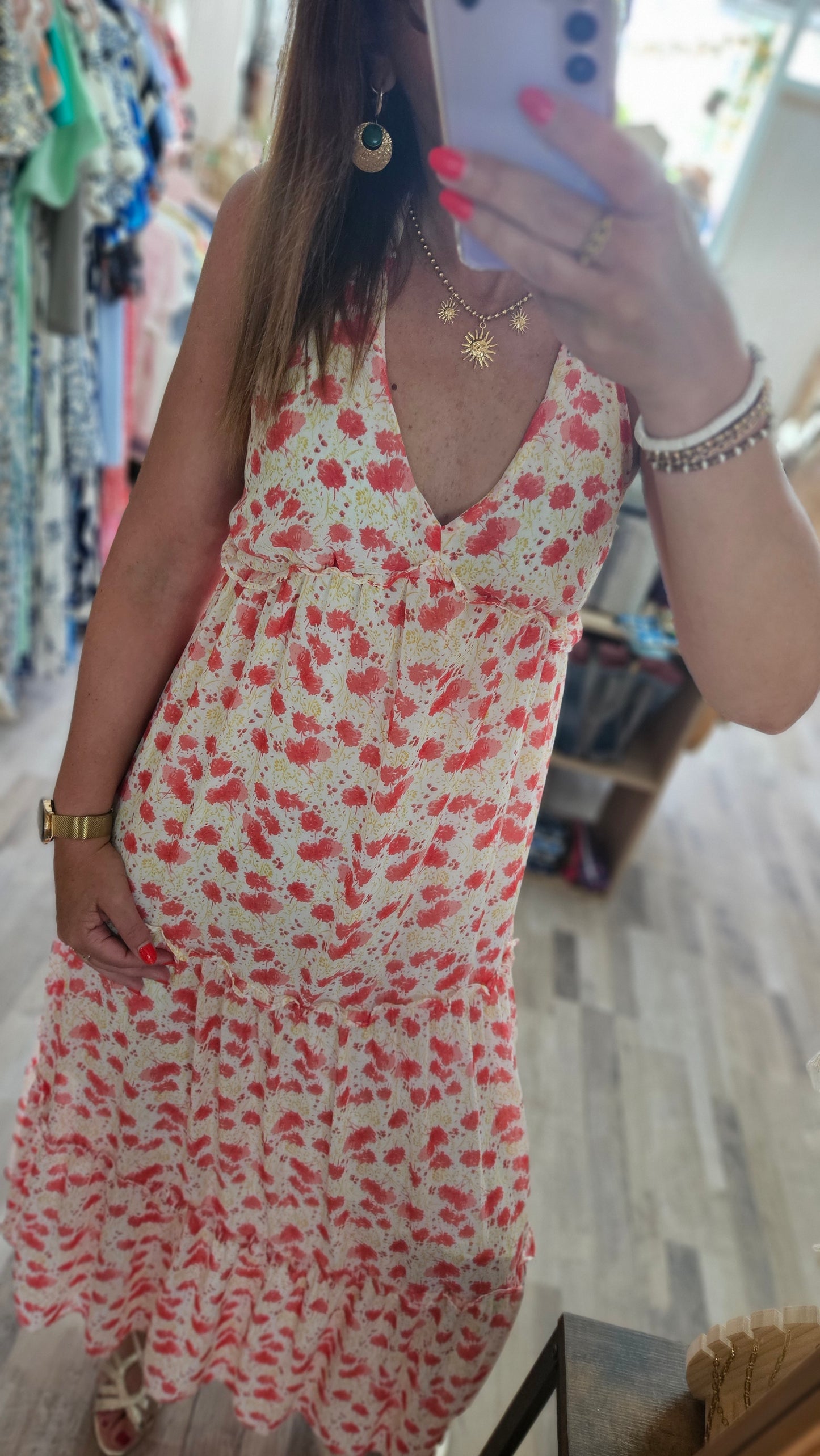 Robe fleurie dos nu