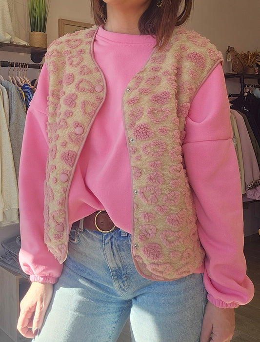 Gilet SM Rose Motifs