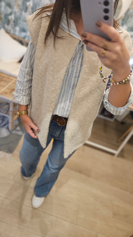 Gilet SM Ecru