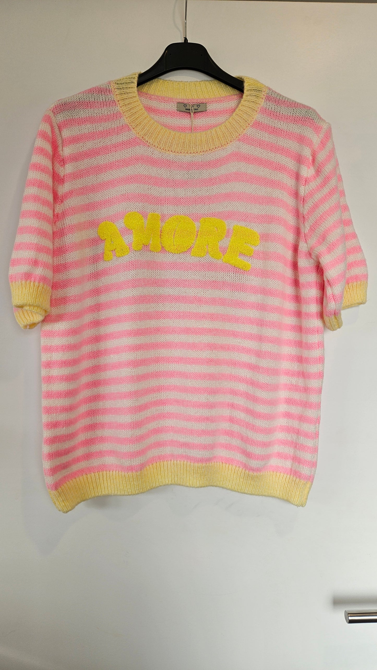 Pull Amore Rose/Jaune