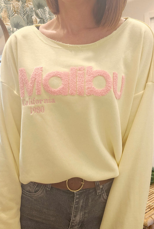 Sweat Jaune/Rose Malibu