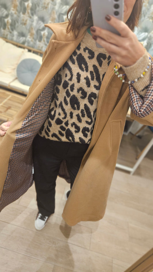 Manteau long Camel