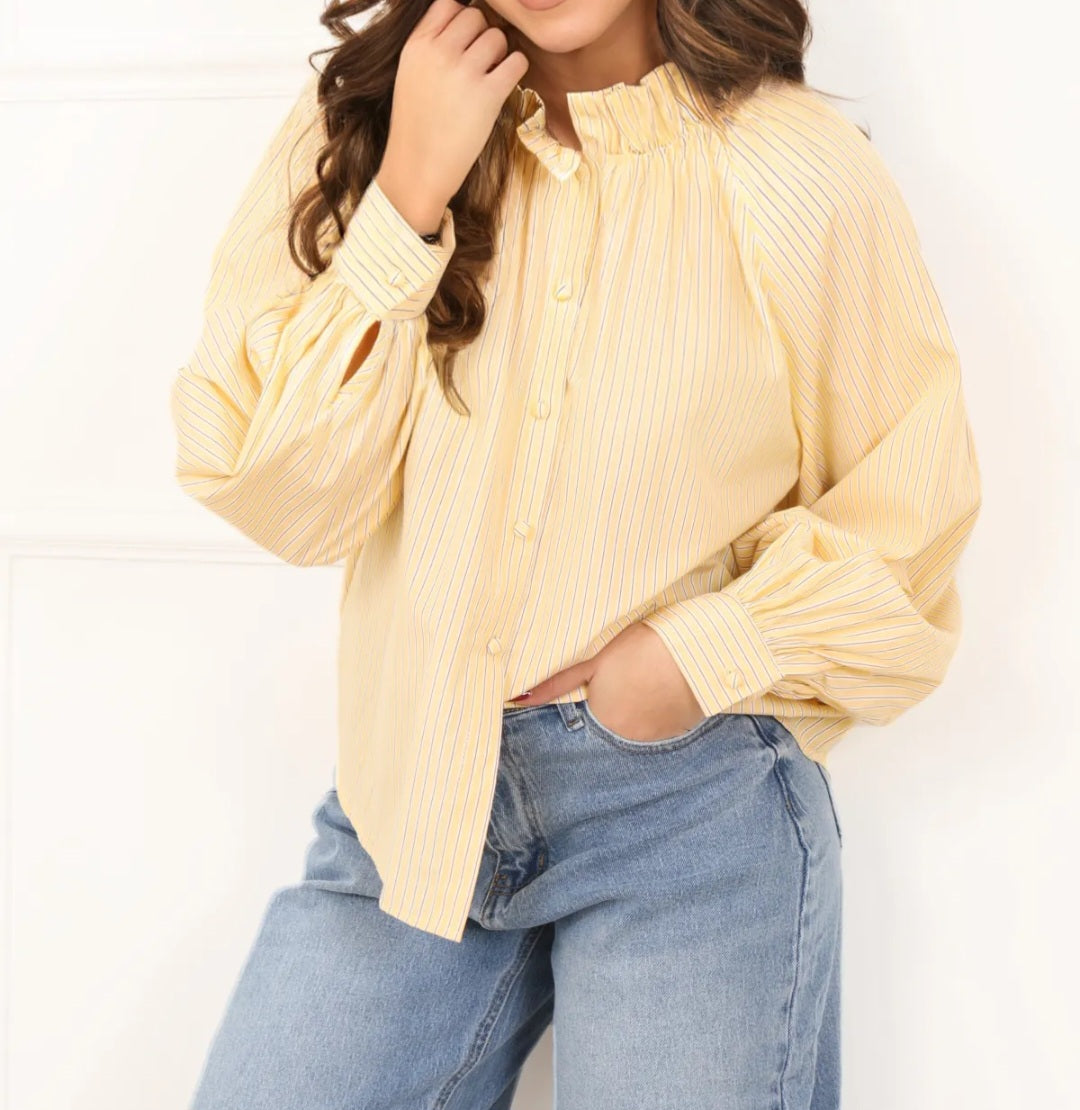 Chemise Jaune rayée