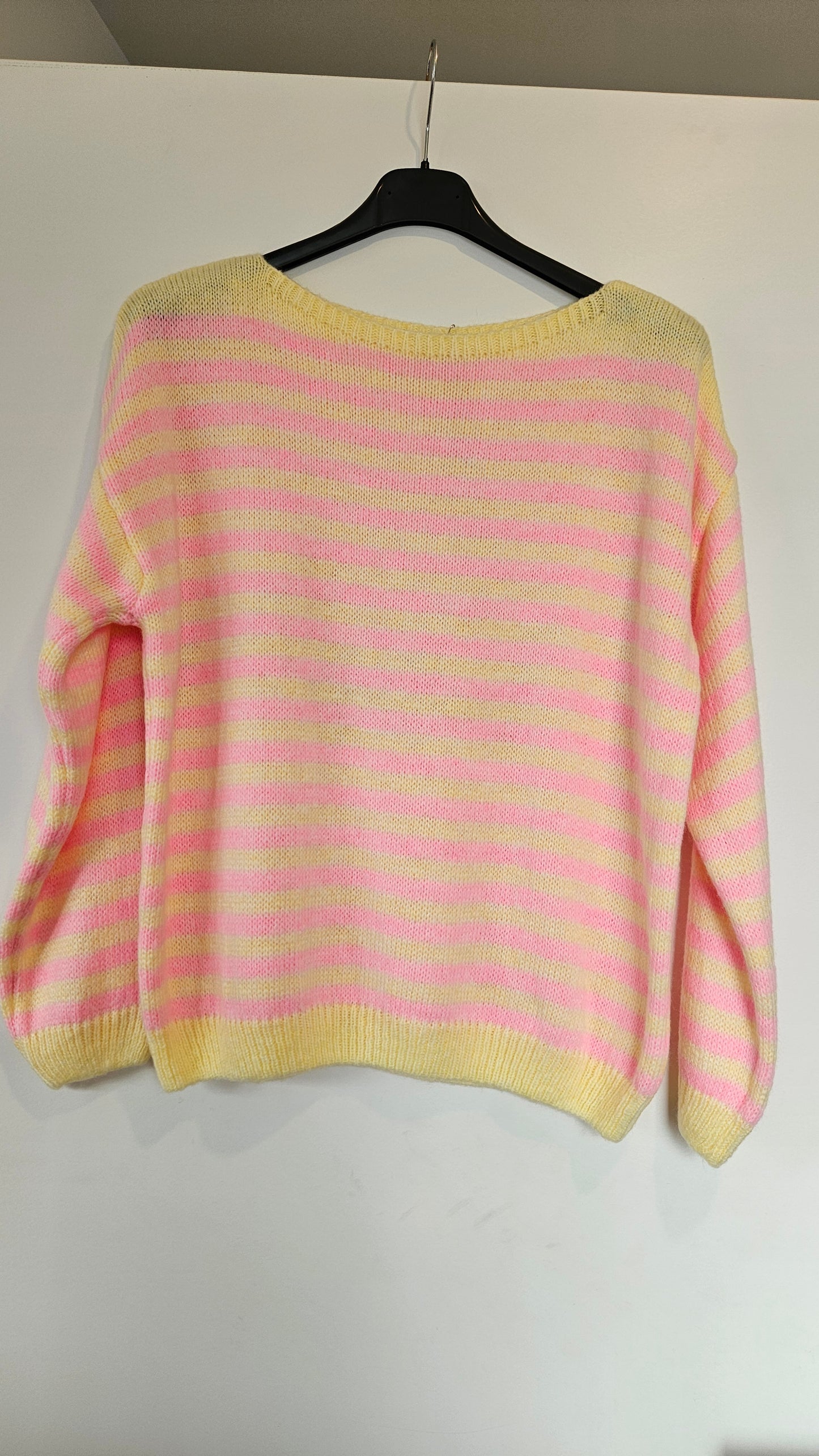 Pull rayé Jaune/rose