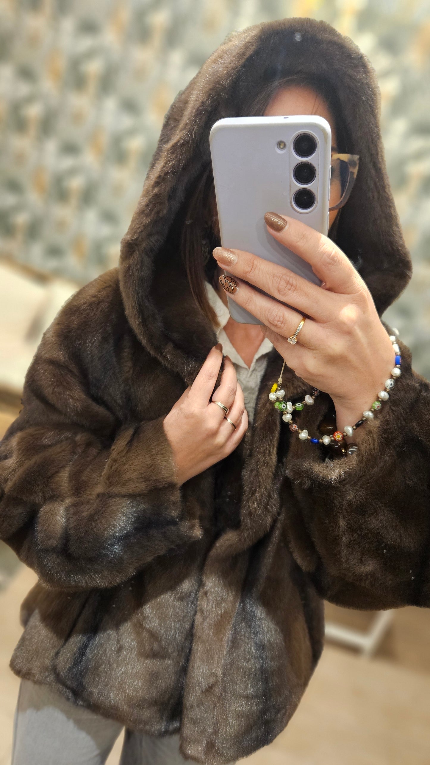 Manteau court fourrure Choco