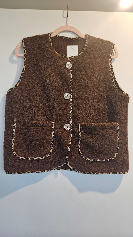 Gilet SM Choco/Léopard
