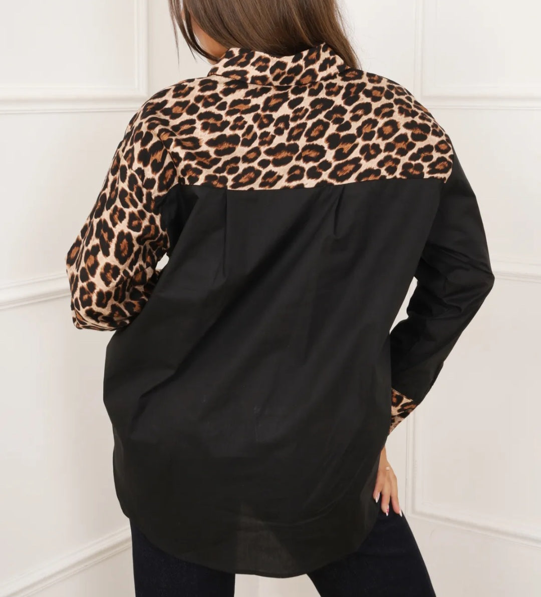 Chemise Noir Léopard