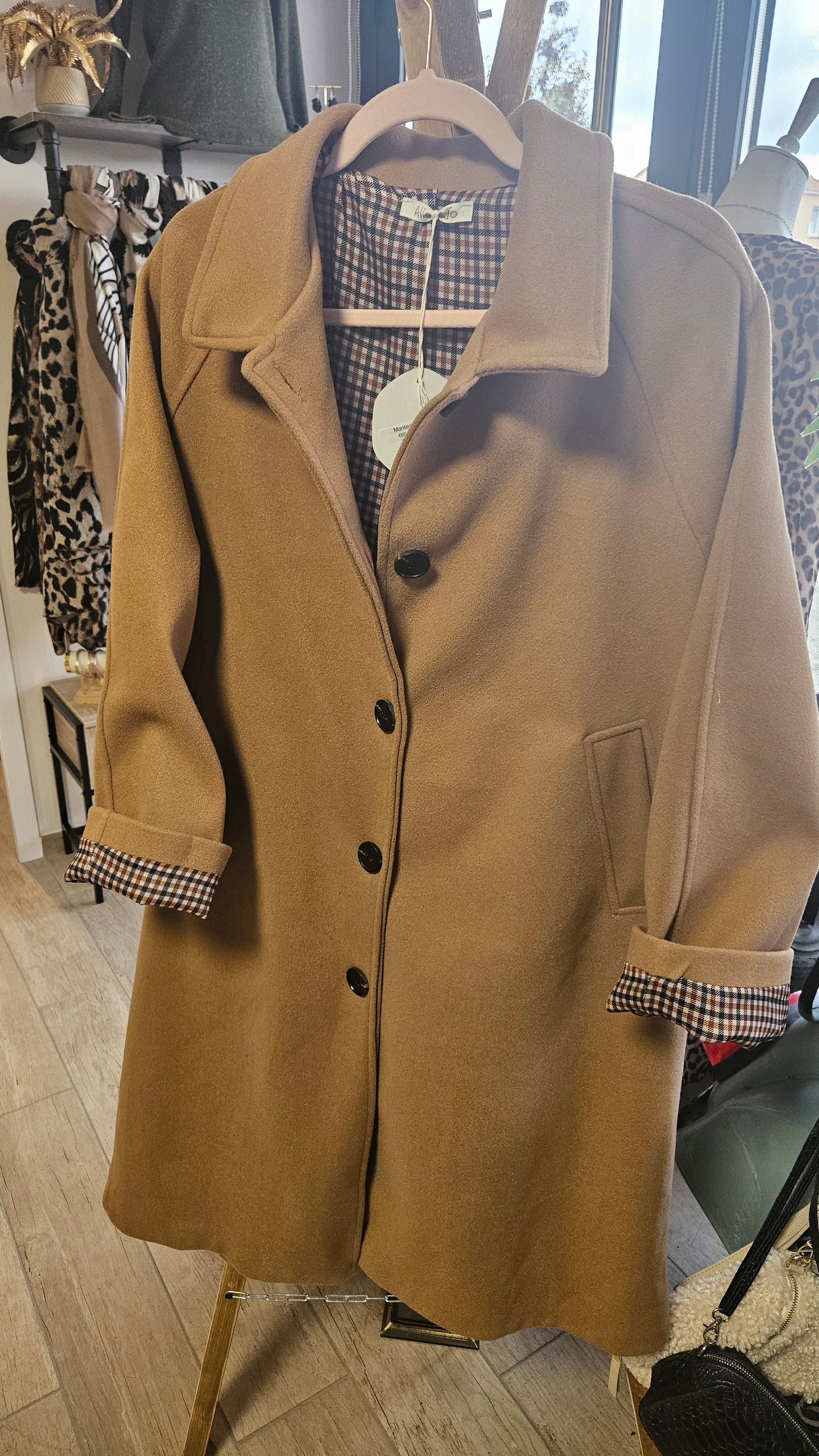 Manteau long Camel