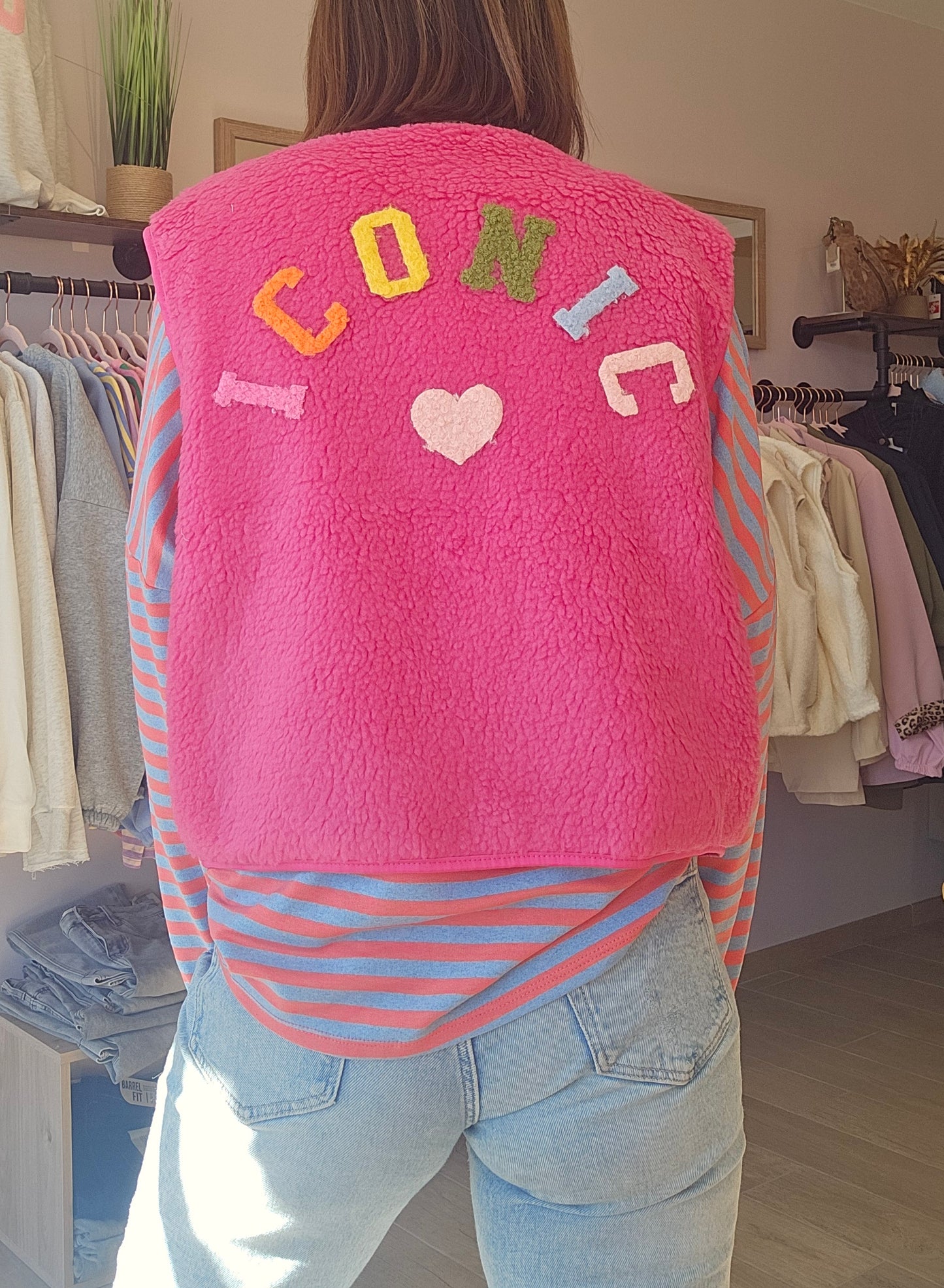 Gilet SM Rose Foncé ICONIC