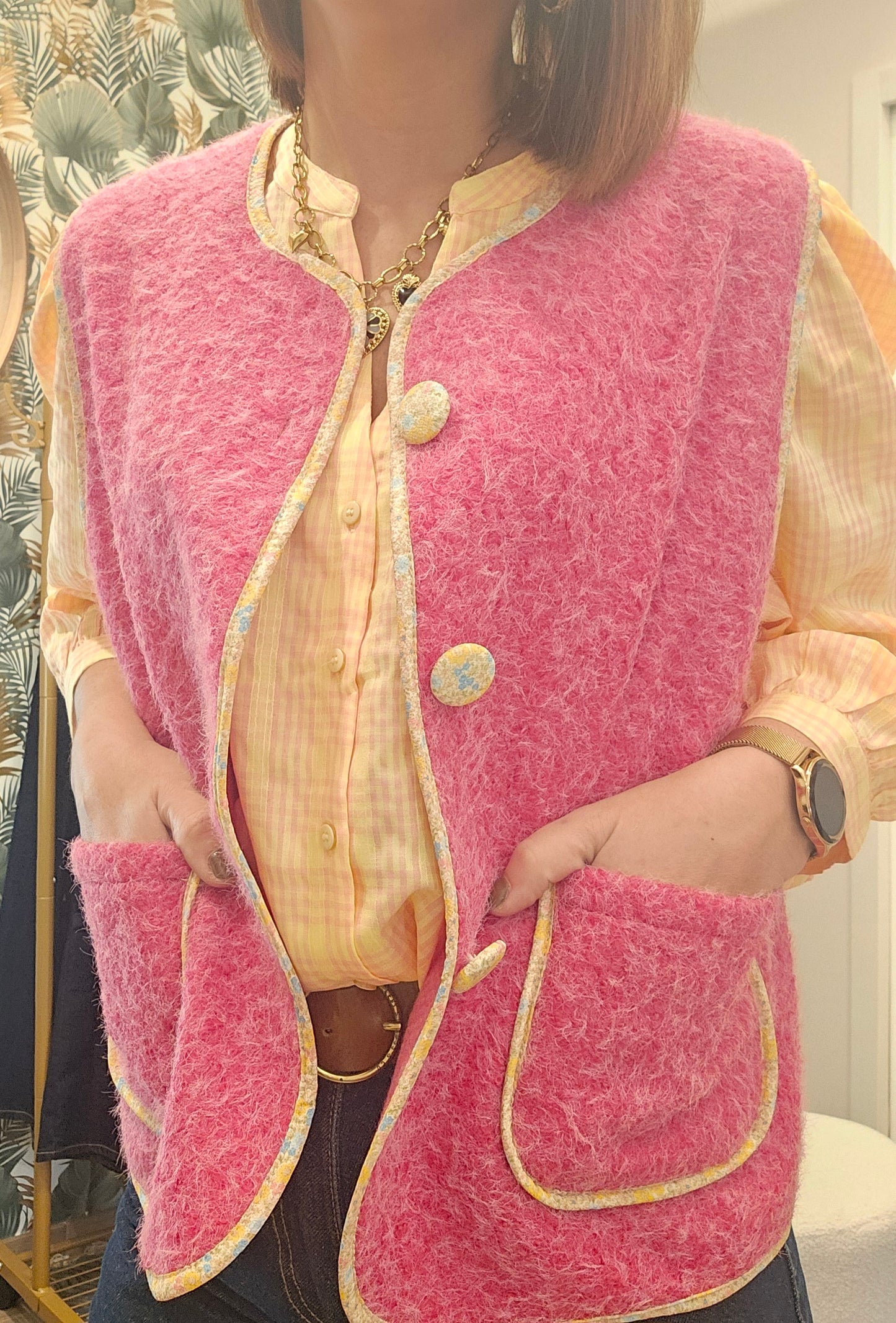 Gilet SM Rose Fushia Liberty