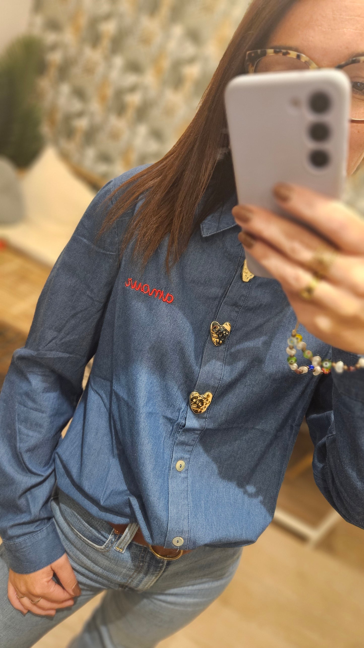 Chemise jeans Amour
