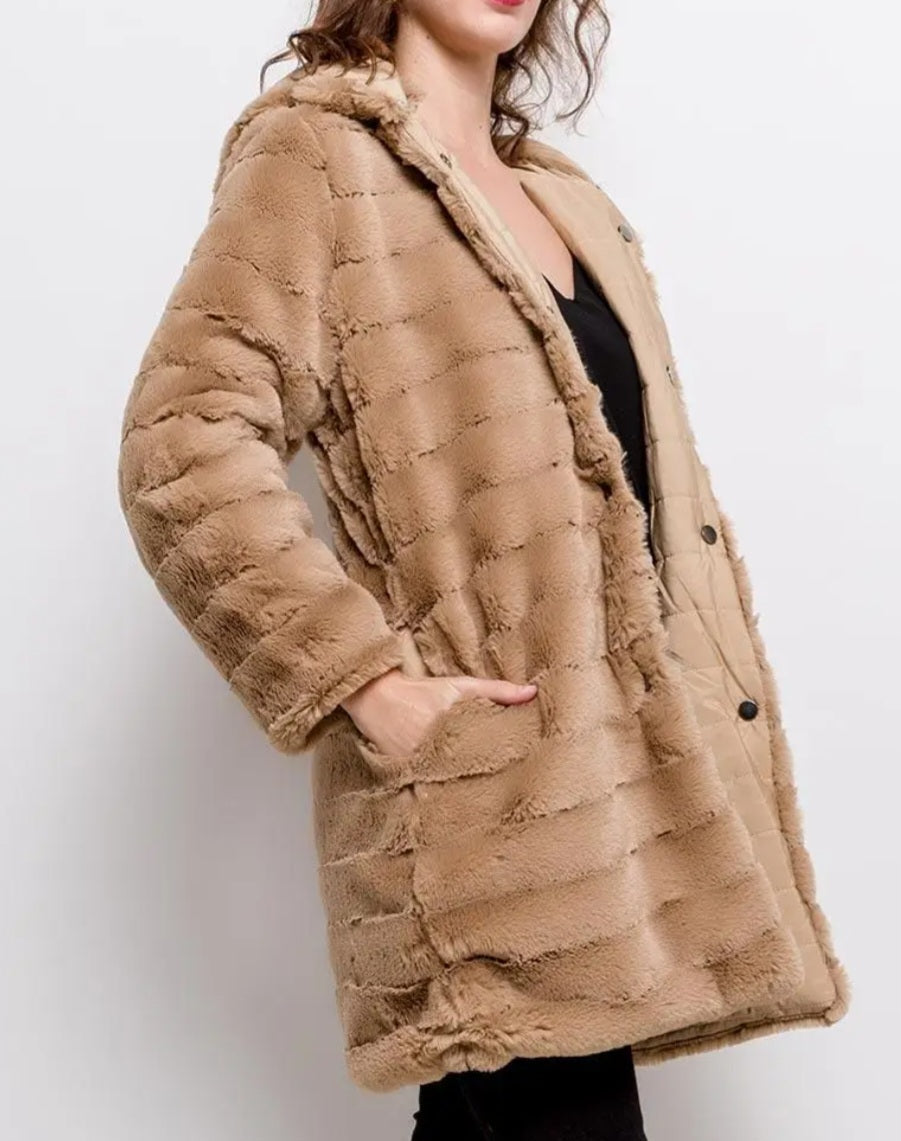 Manteau réversible Camel