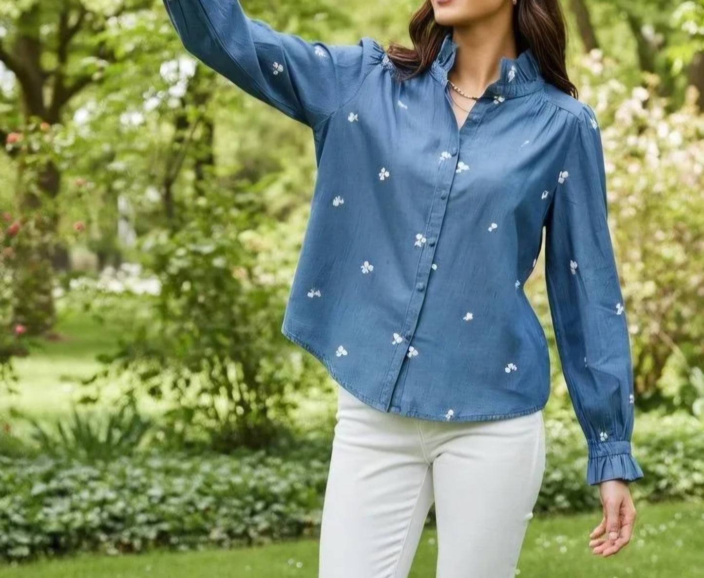 Chemise Jean Fleurs