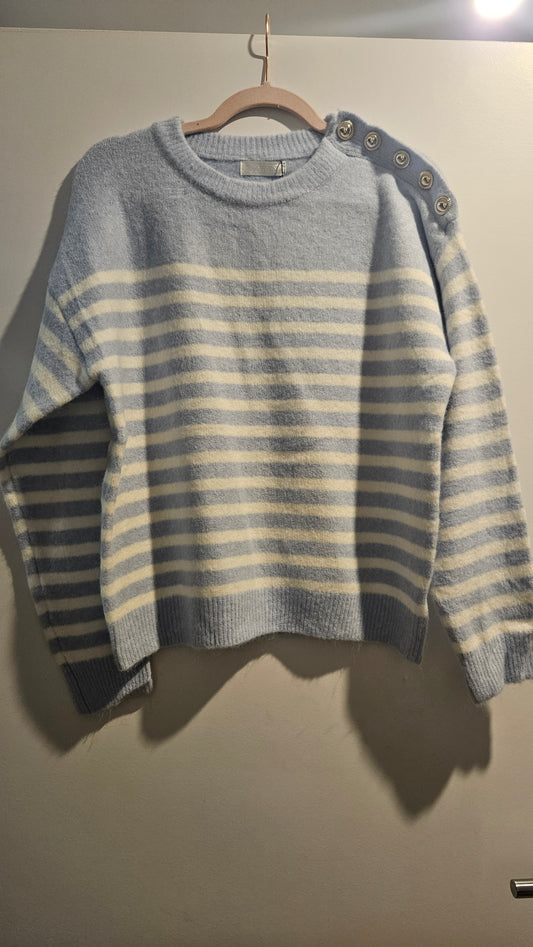 Pull Bleu rayures