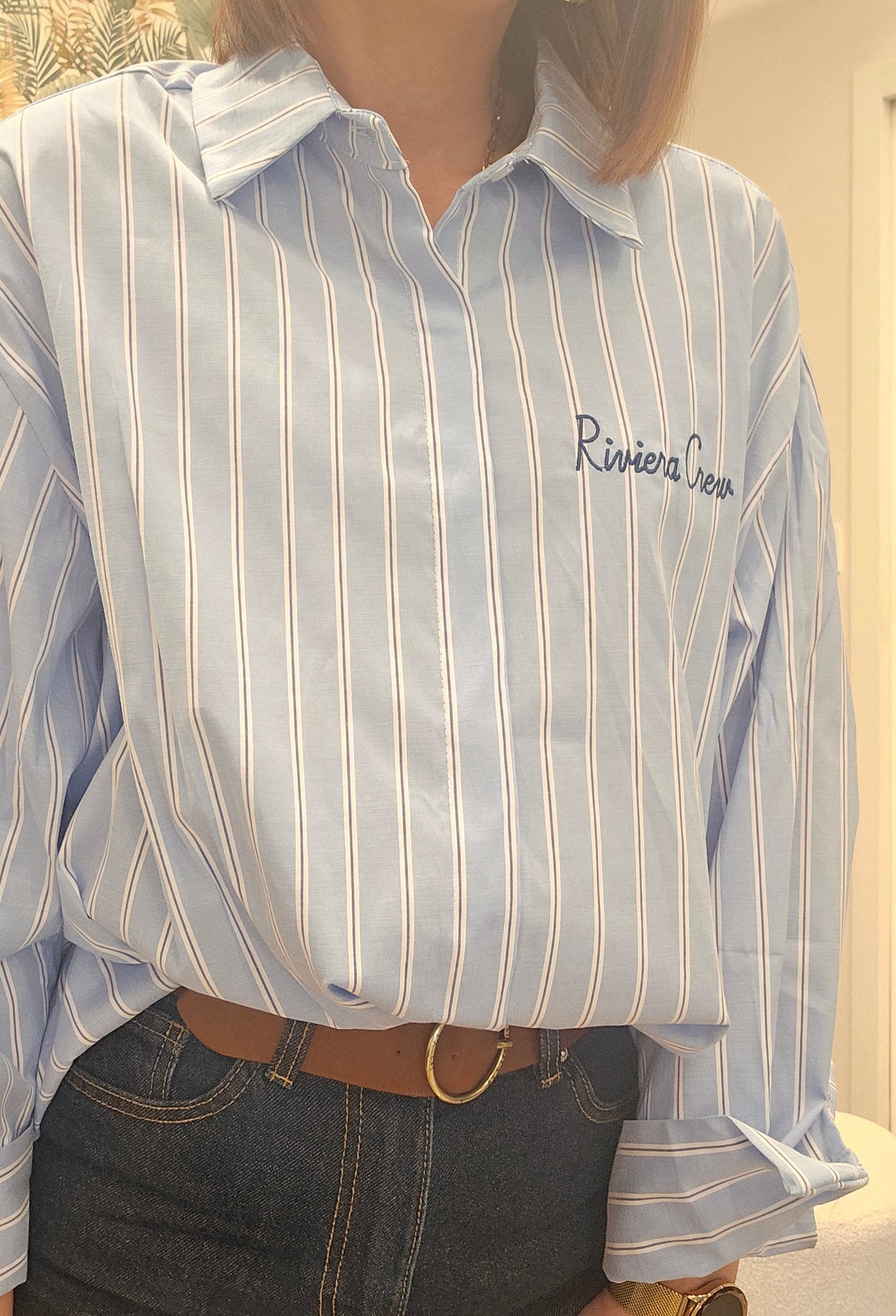 Chemise Bleue rayée "Riviera"
