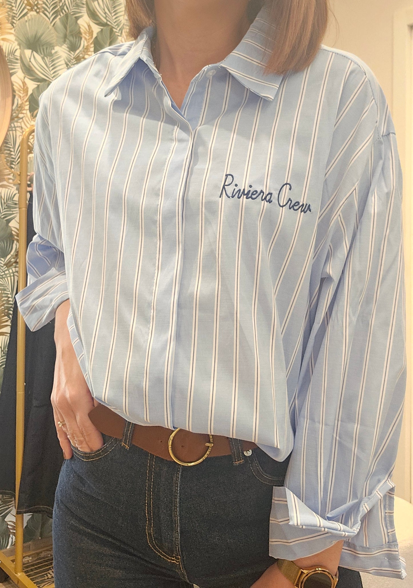 Chemise Bleue rayée "Riviera"