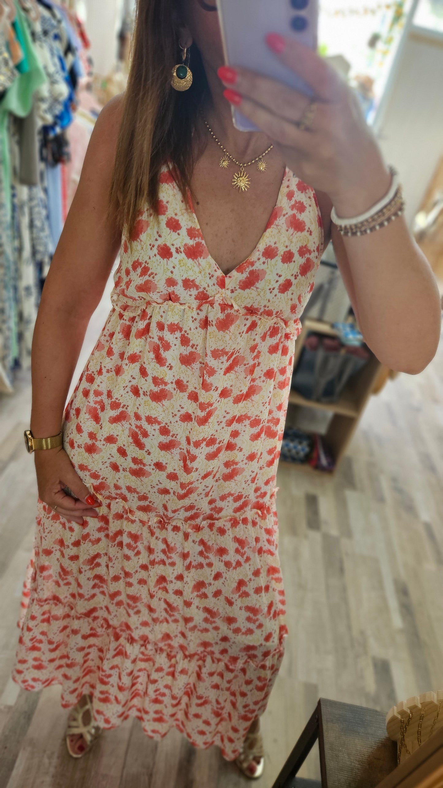 Robe fleurie dos nu