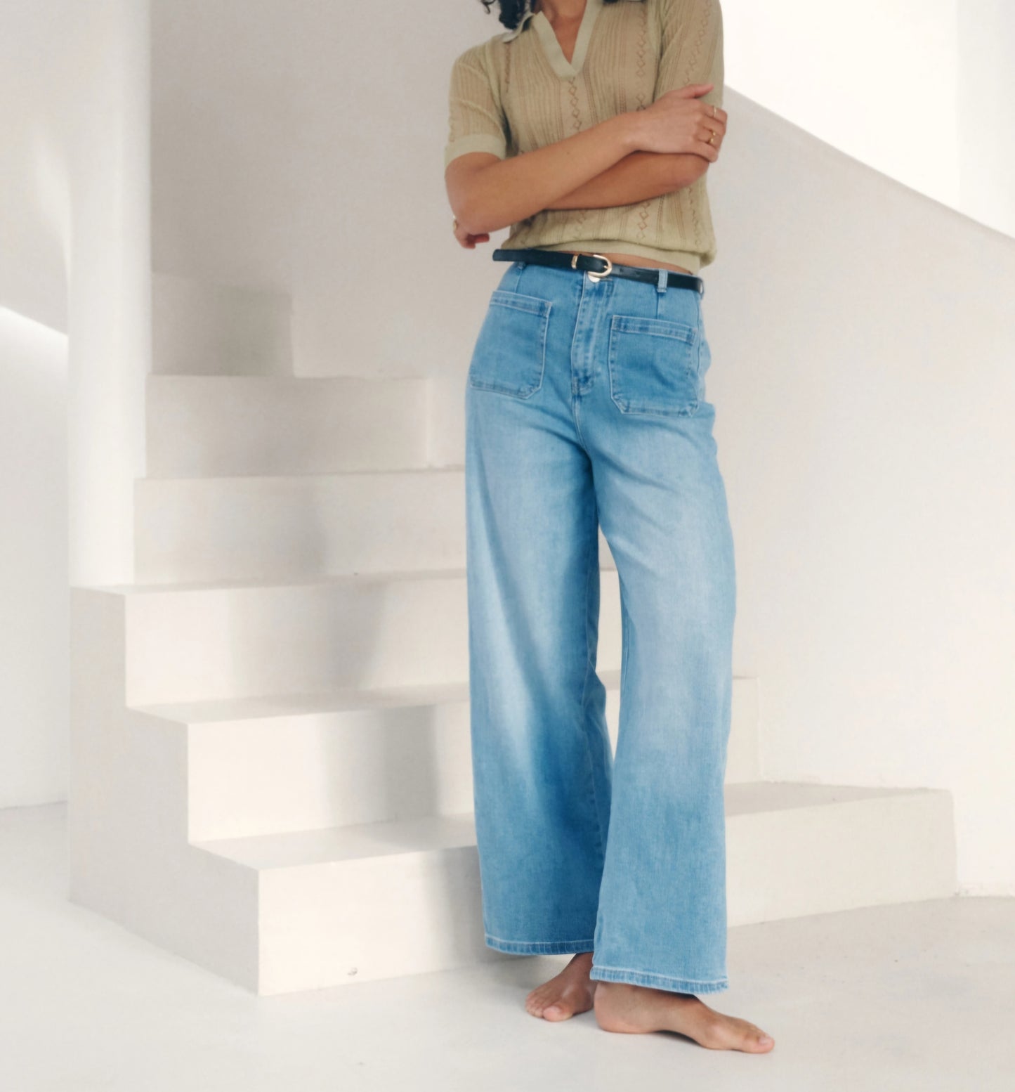 Jean Wide leg Bleu Clair