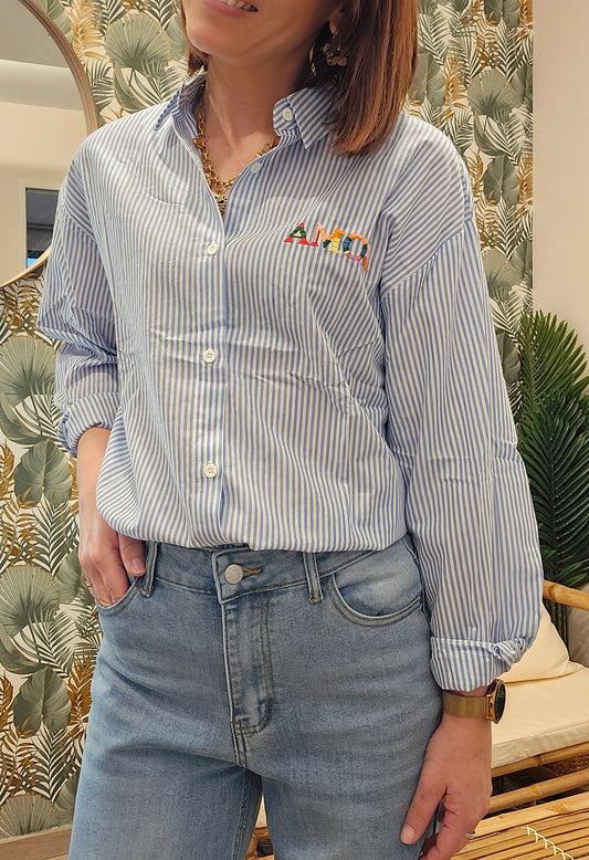 Chemise Bleu ciel AMOR