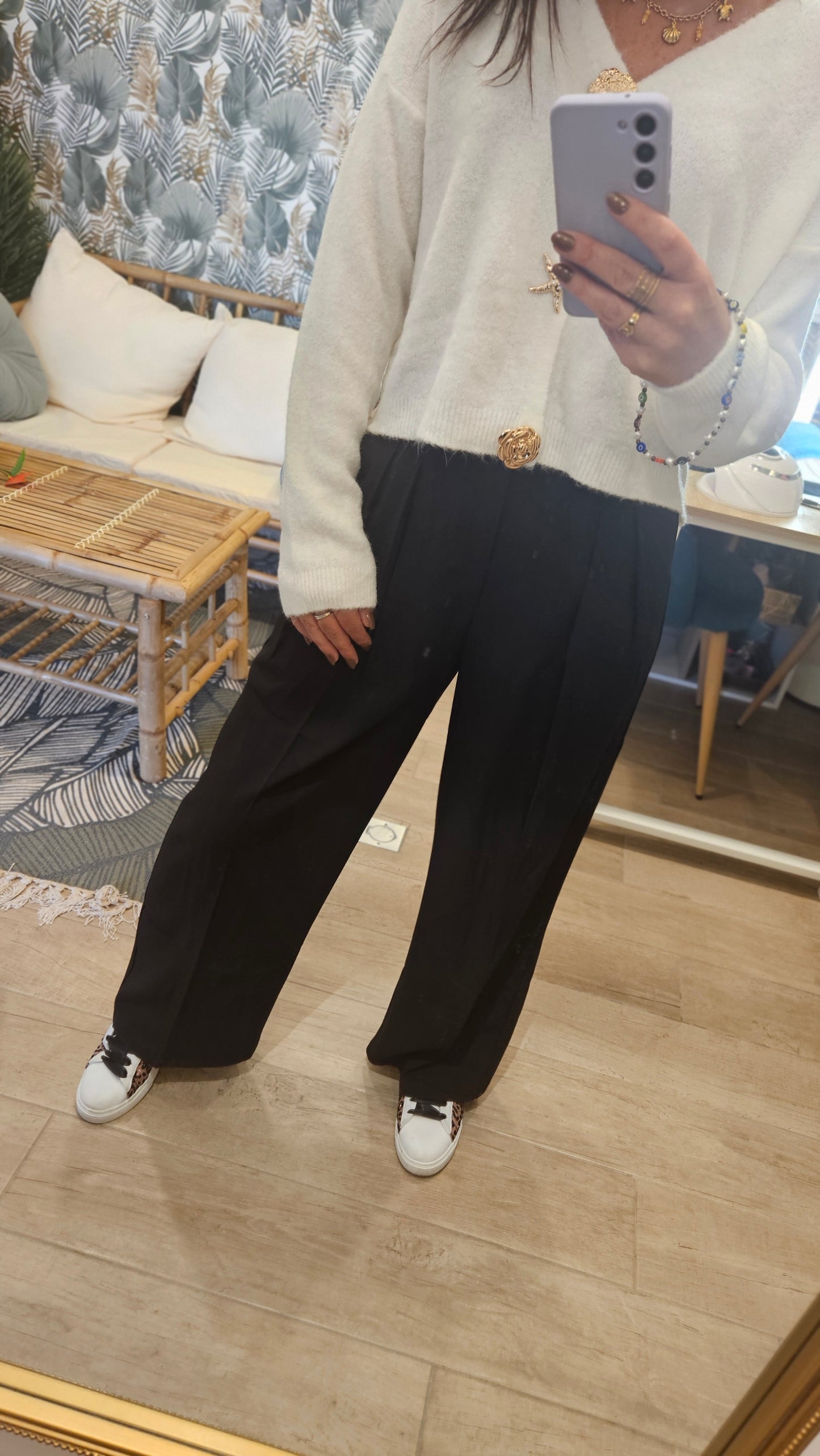 Pantalon tailleur Noir