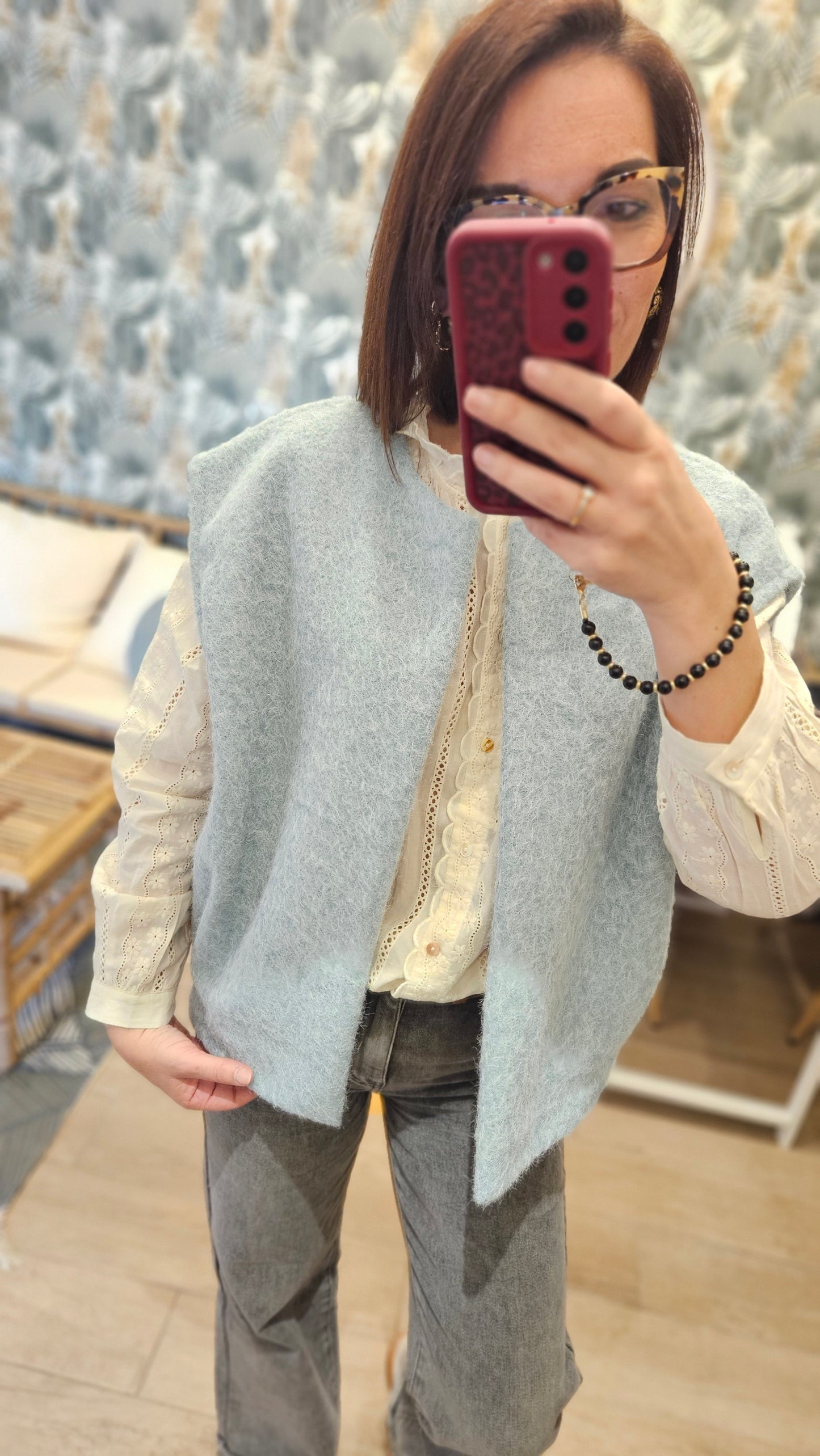 Gilet SM Bleu/gris