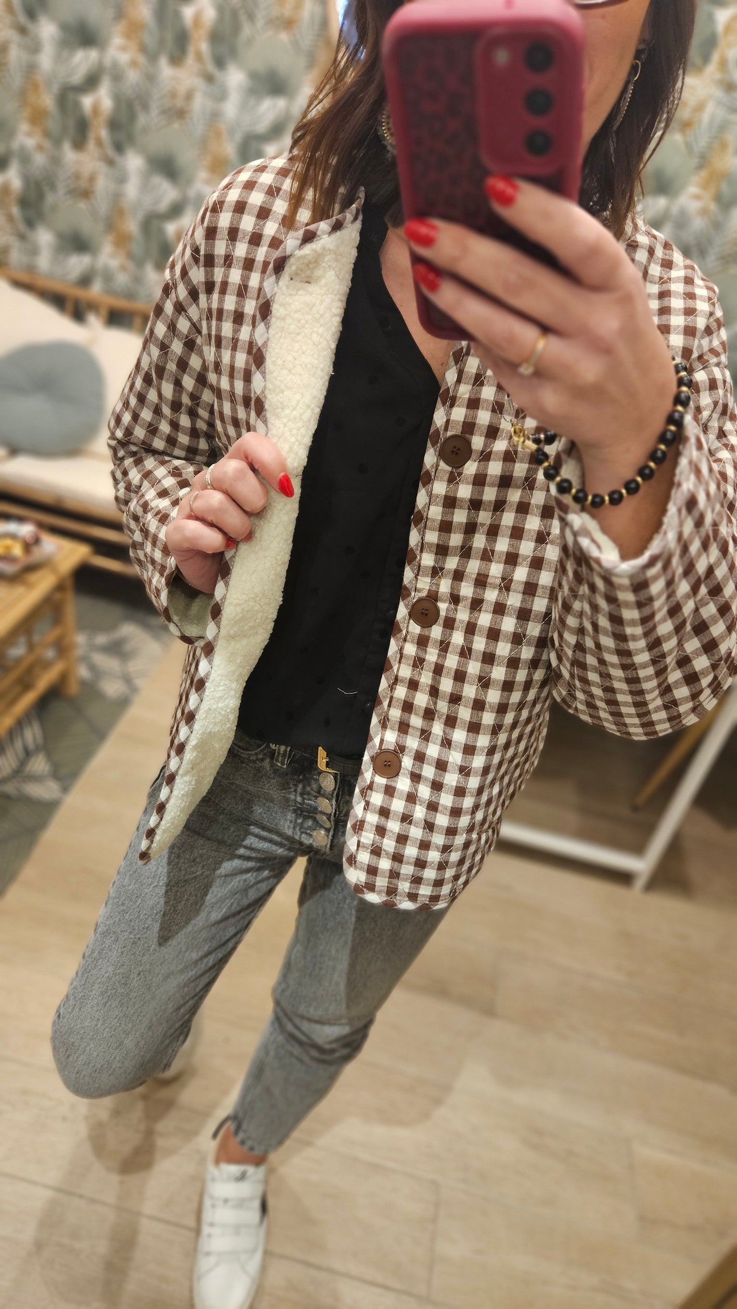 Veste Ecru réversible