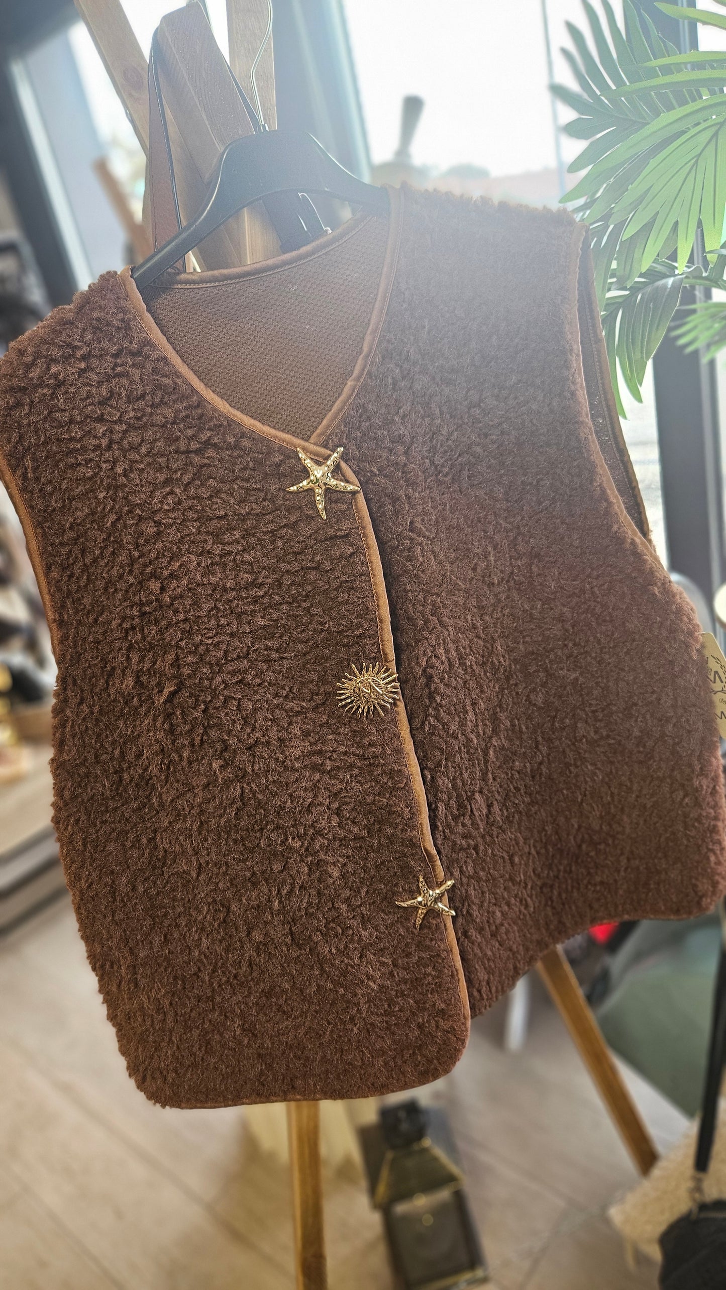 Gilet SM Choco Broches