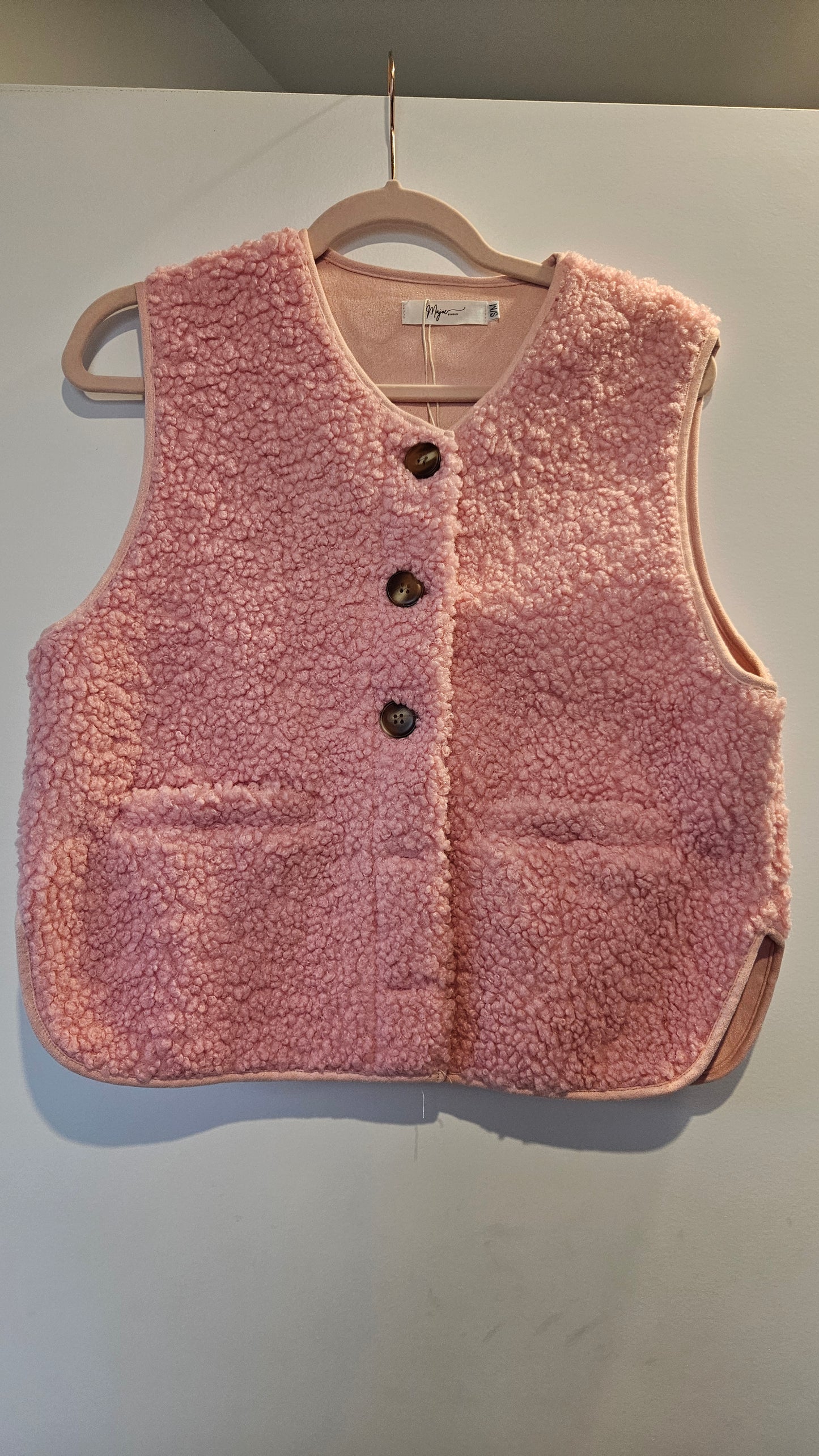 Gilet SM Rose Boutons