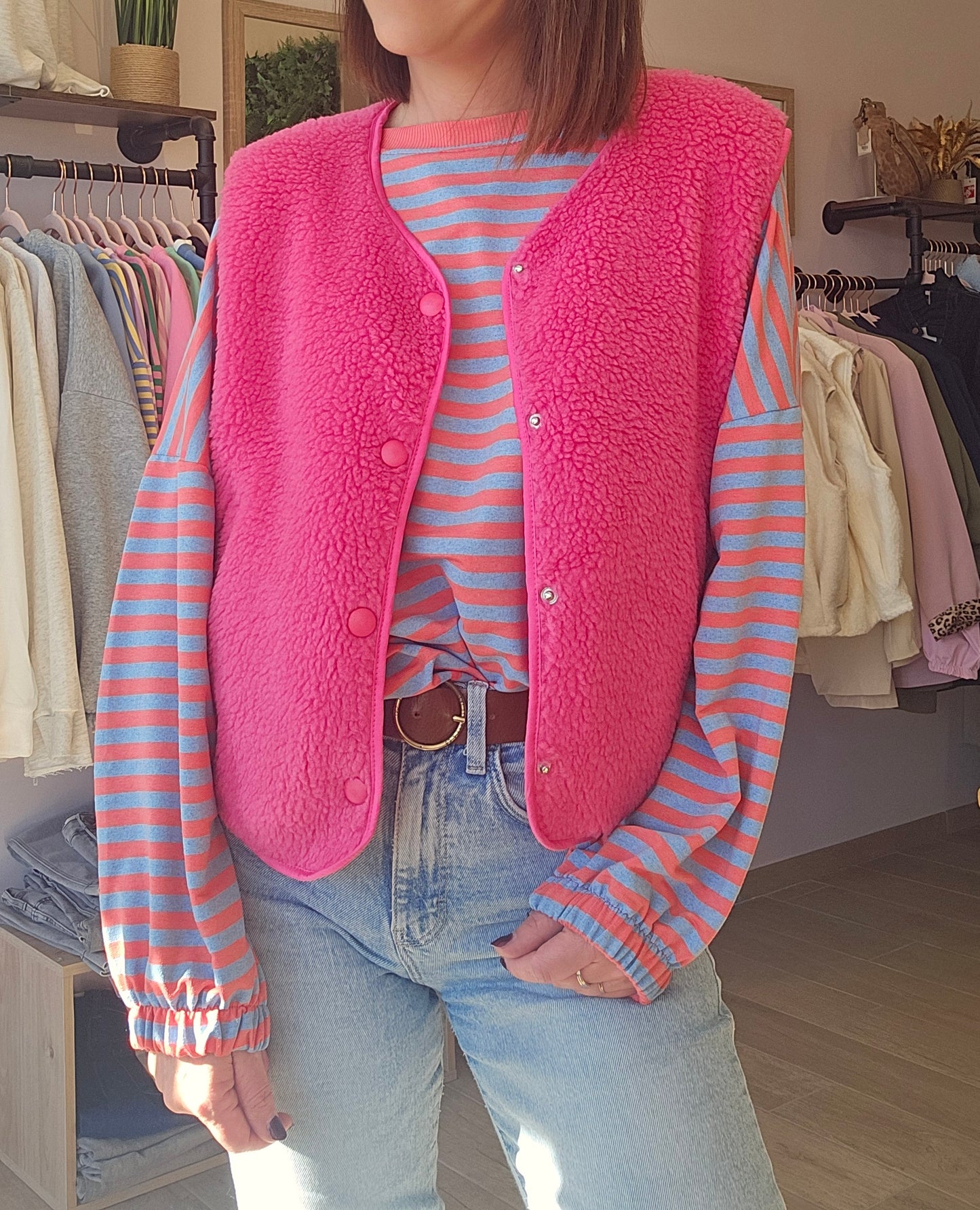 Gilet SM Rose Foncé ICONIC