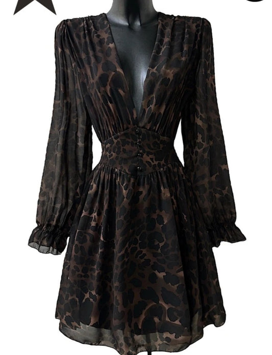 Robe mi-longue Léopard ML