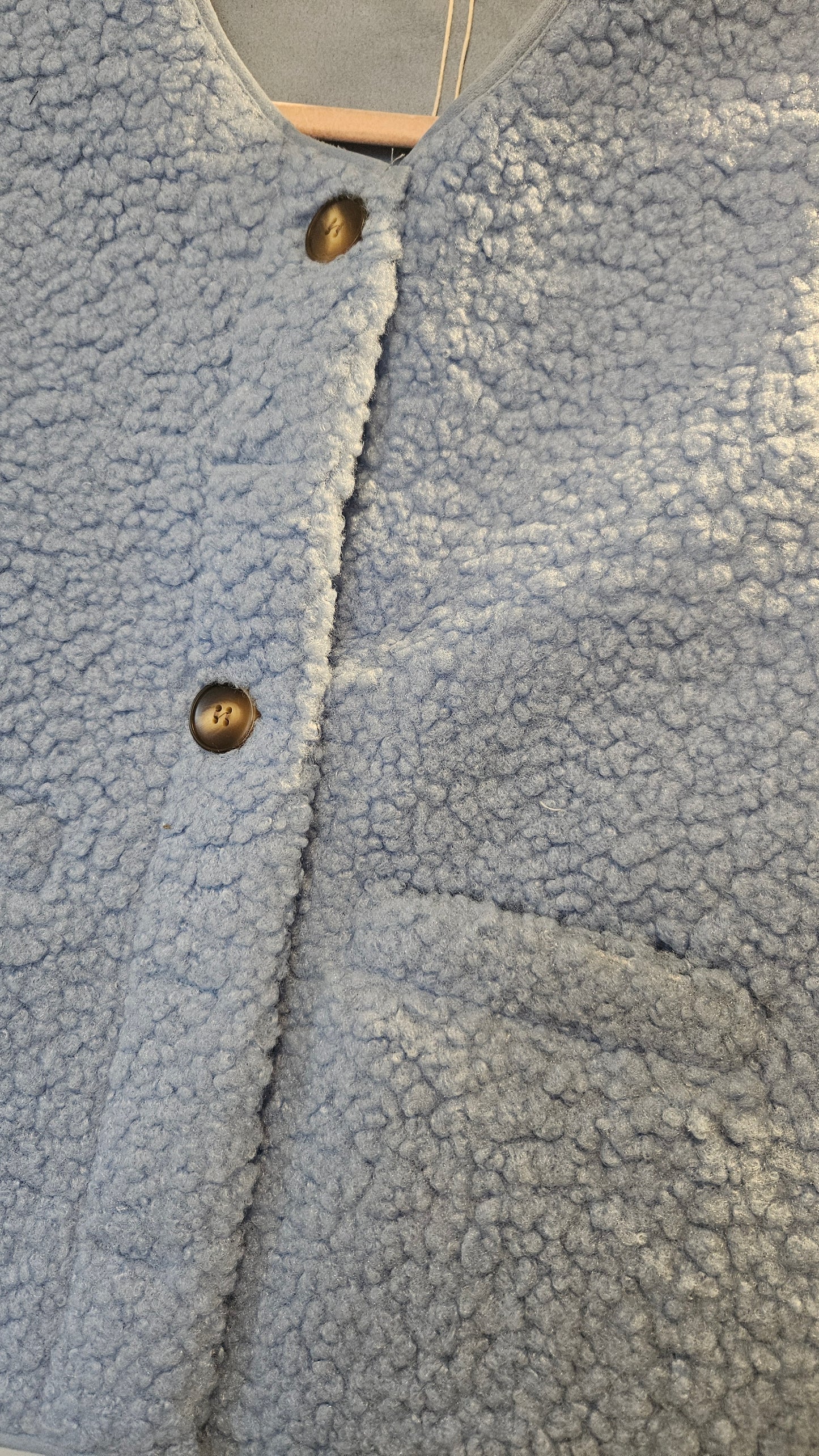 Gilet SM Bleu ciel Boutons
