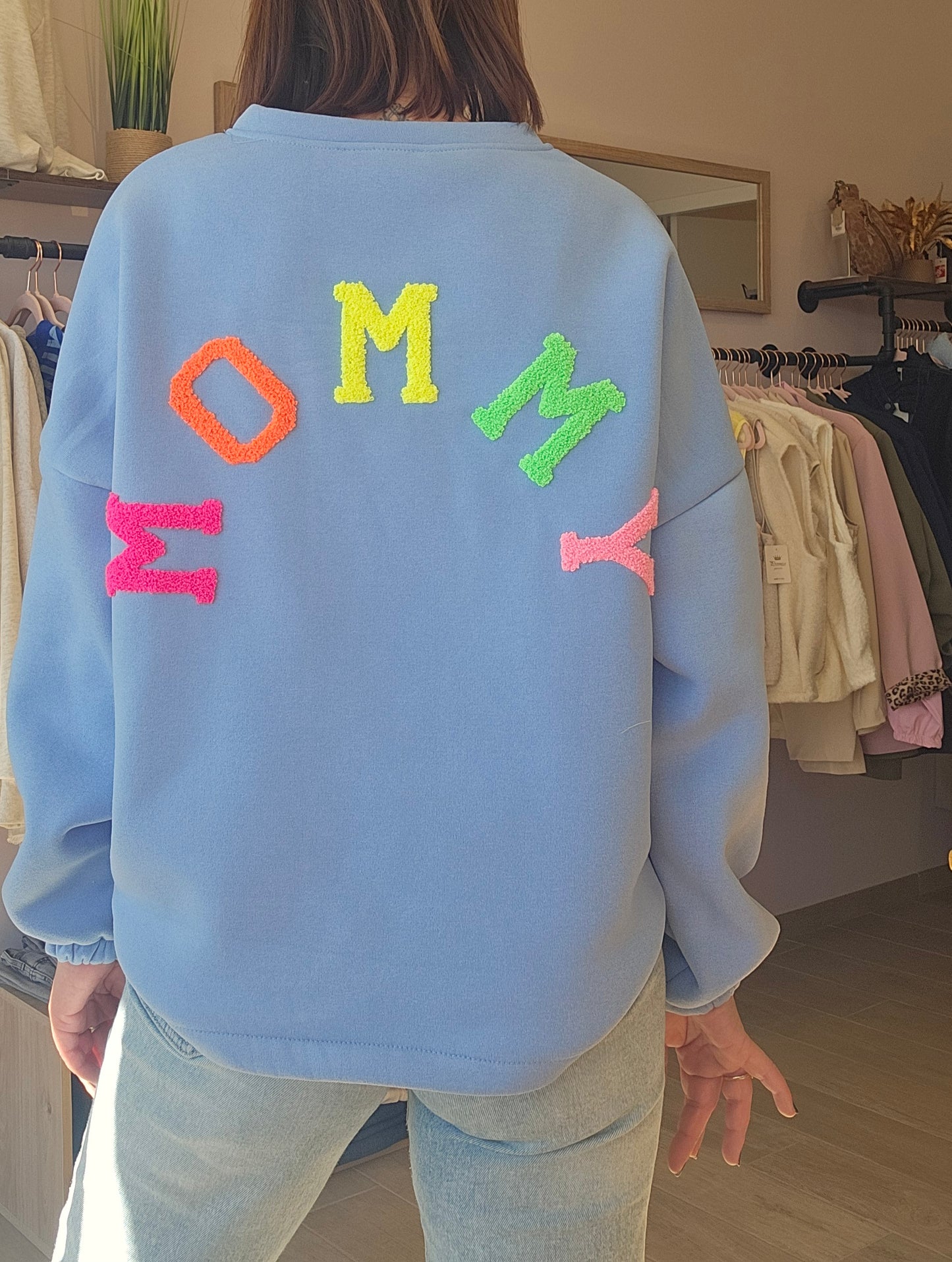 Sweat Bleu ciel MOMMY