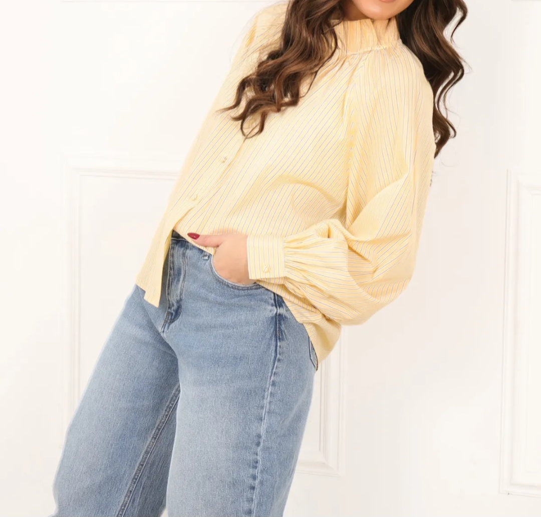 Chemise Jaune rayée