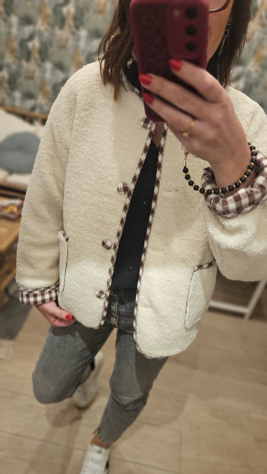 Veste Ecru réversible