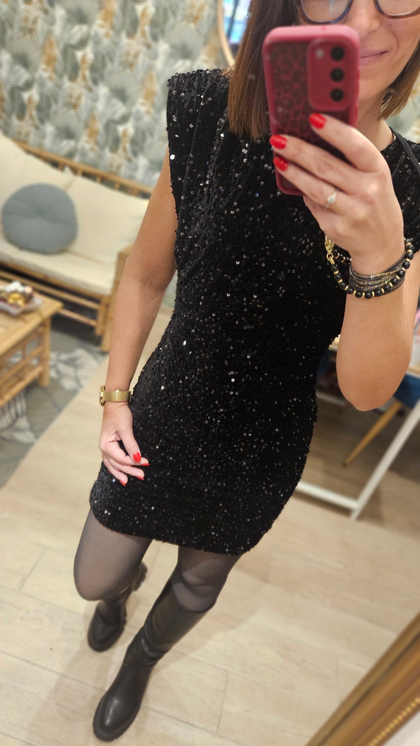 Robe noir MC Sequins